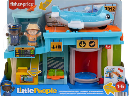 Fisher-Price Little People Toddler Toy Everyday Adventures Airport Playset (JFW61)