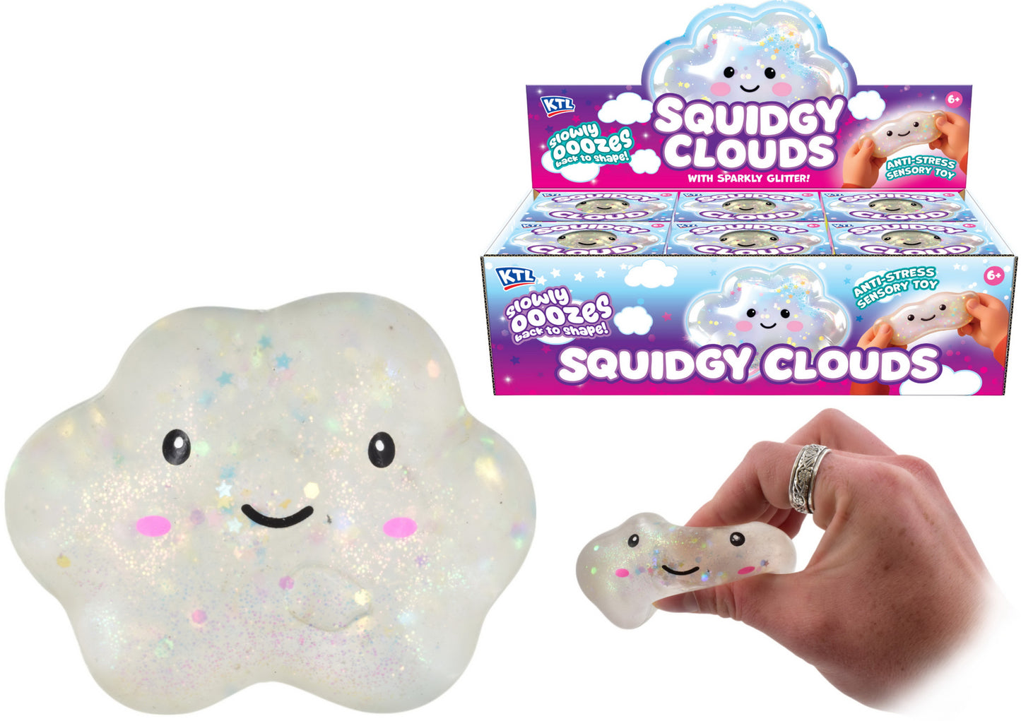 KTL Squishy Cloud with Sparkly Glitter (1 single)