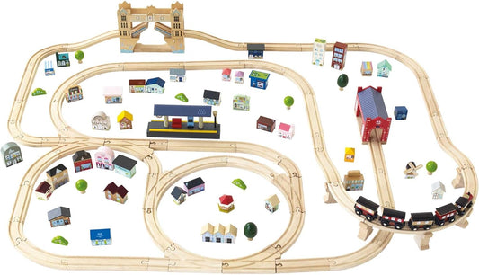 Le Toy Van Wooden London City 120 Piece Train Set