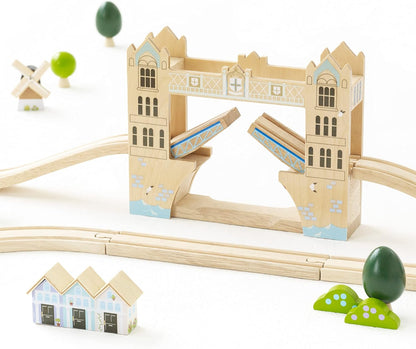 Le Toy Van Wooden London City 120 Piece Train Set