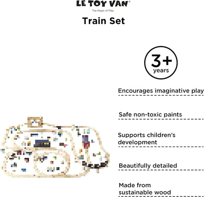 Le Toy Van Wooden London City 120 Piece Train Set