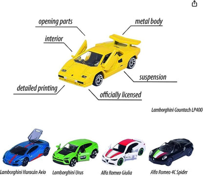 Majorette Dream Cars Italy Pack 5 Cars Set - Scale 1:64