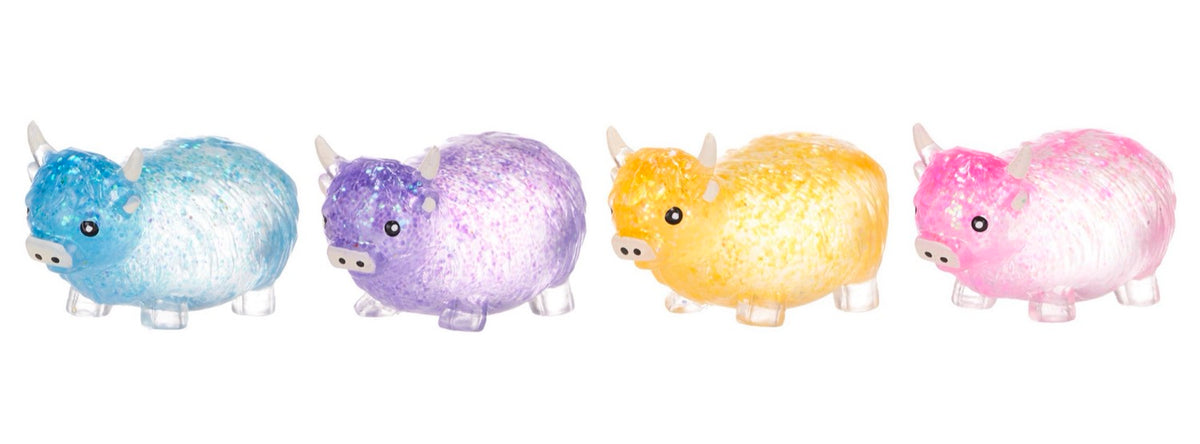 Sugar Maltose Squishy Highland Cow - Stress Relief Toy For Kids - Single Pack