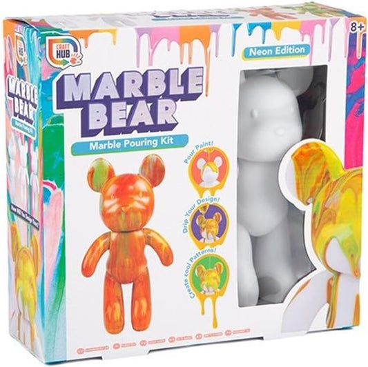 Marble Bear | Paint Your Own Bear - Neon Edition