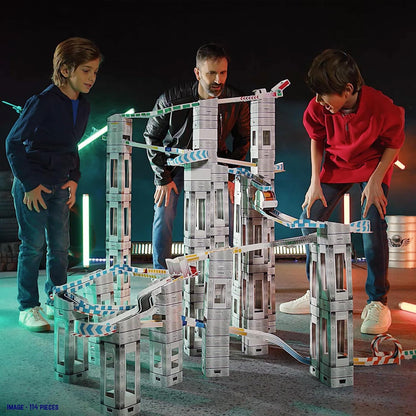 University Games Marble RaceTrax Game - 114 pieces Marble Race Track