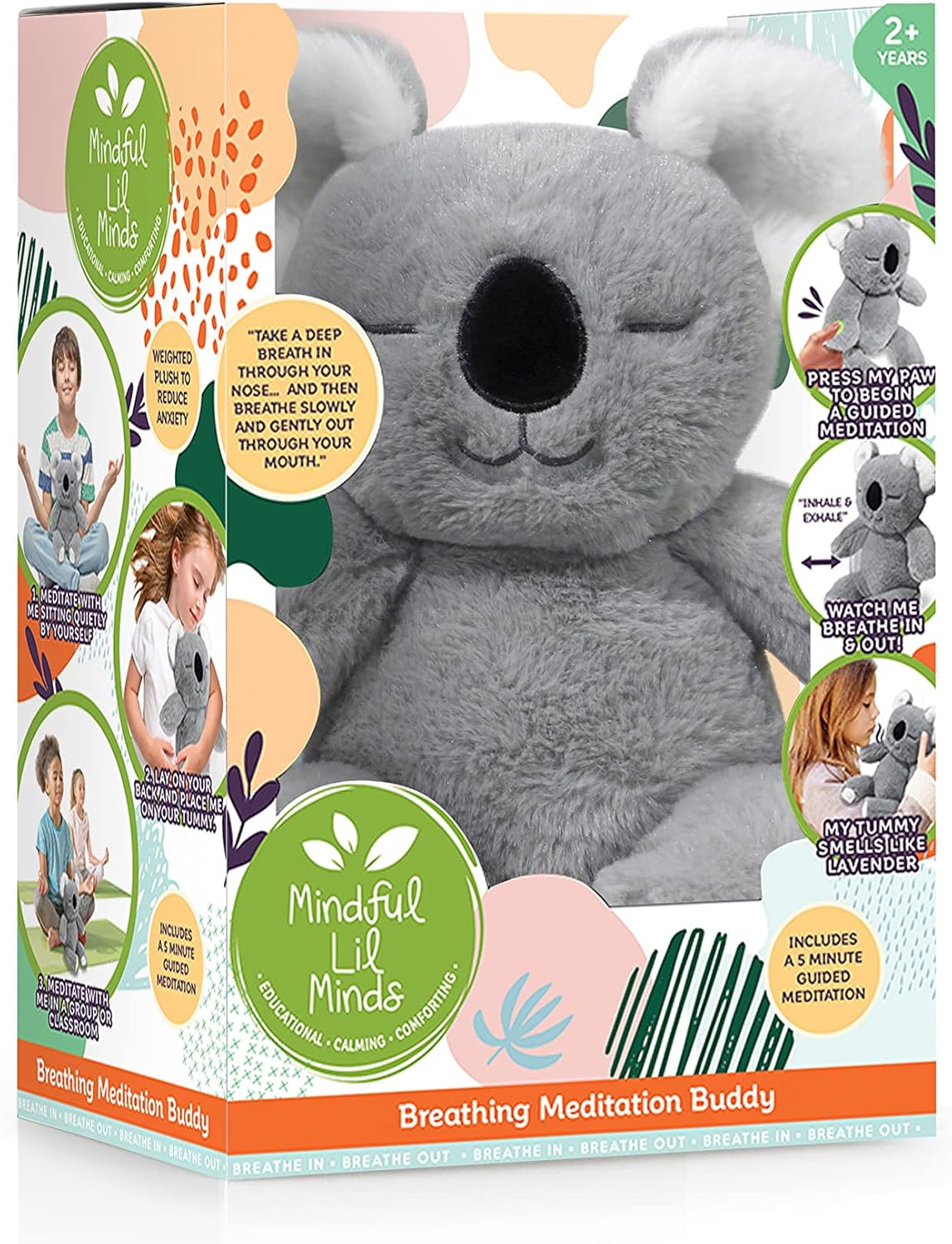 Mindful Lil Minds Koala Breathing - Meditation Buddy Cuddly Anxiety Reducing Toy