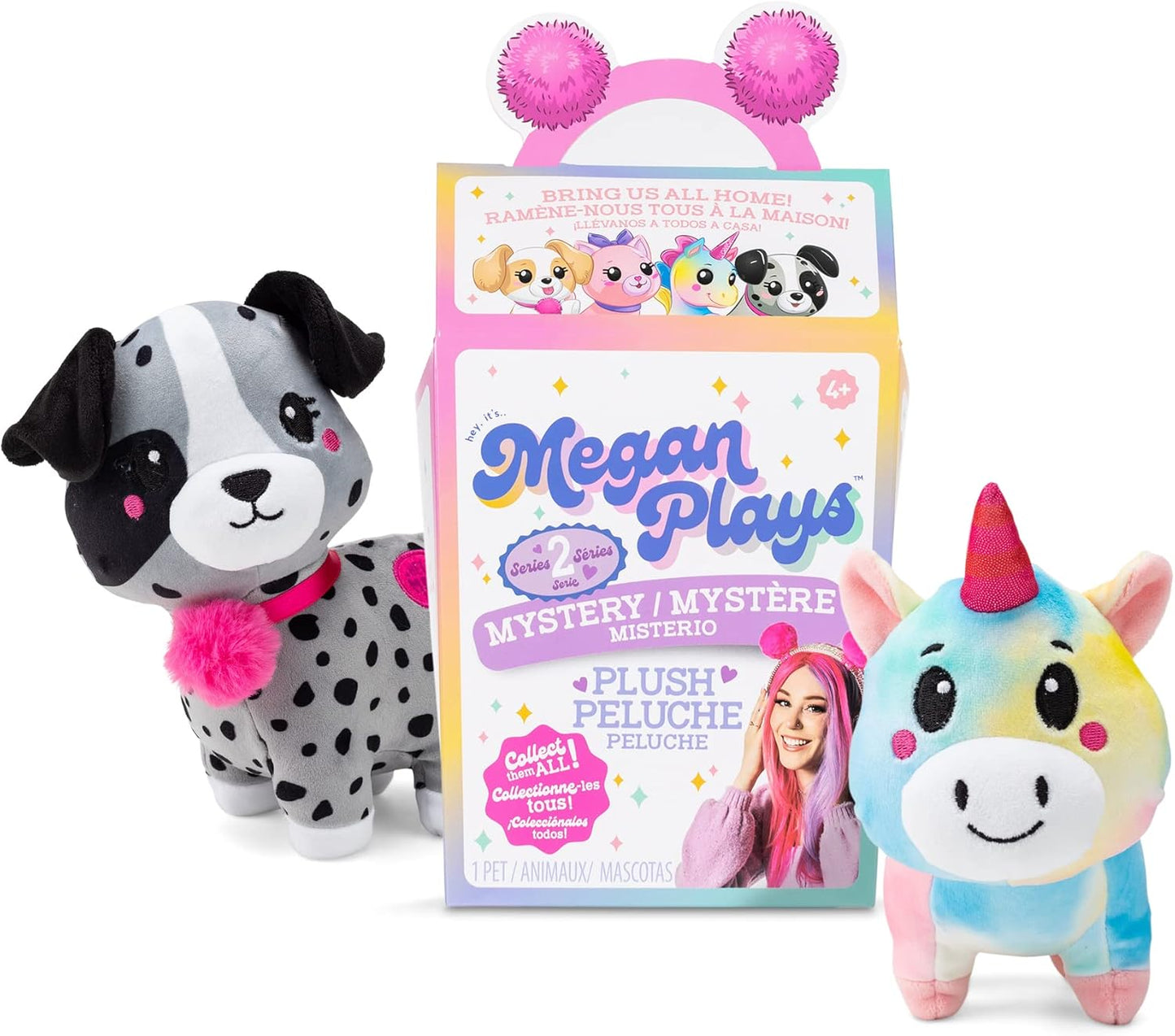 Megan Plays Plush Toy, Basic Fun, 03352, Cute Animal Plush Toys, Mystery Box