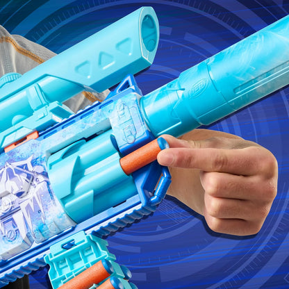 Nerf Loadout FrostFusion Blaster, 4 Interchangeable Attachment Accessories, 30 Nerf N1 Darts