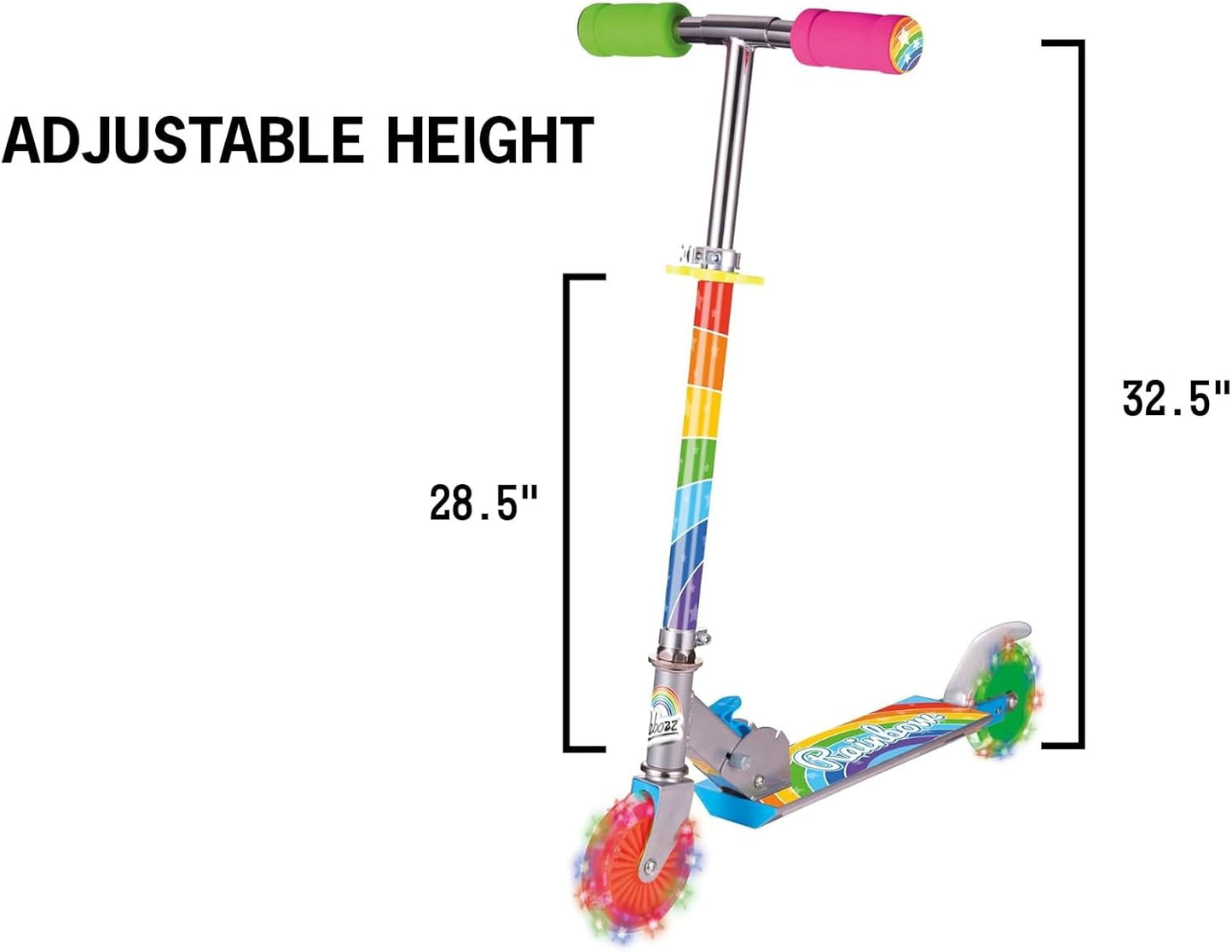 Ozbozz Rainbow Scooter with Flashing Wheels