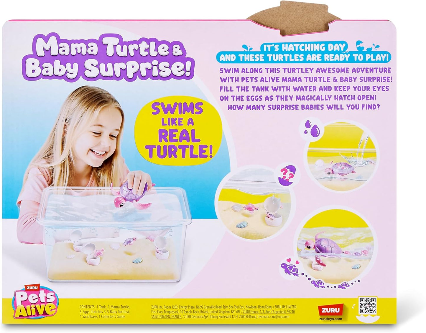 Pets Alive Mama Turtle Surprise by ZURU, Robot Toy Pet Turtle