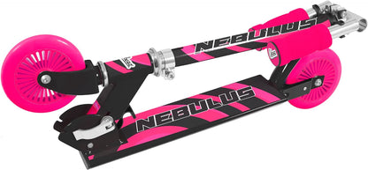 Ozbozz Nebulus Adjustable Scooter: Pink & Black - Kids Two Wheel Scooter