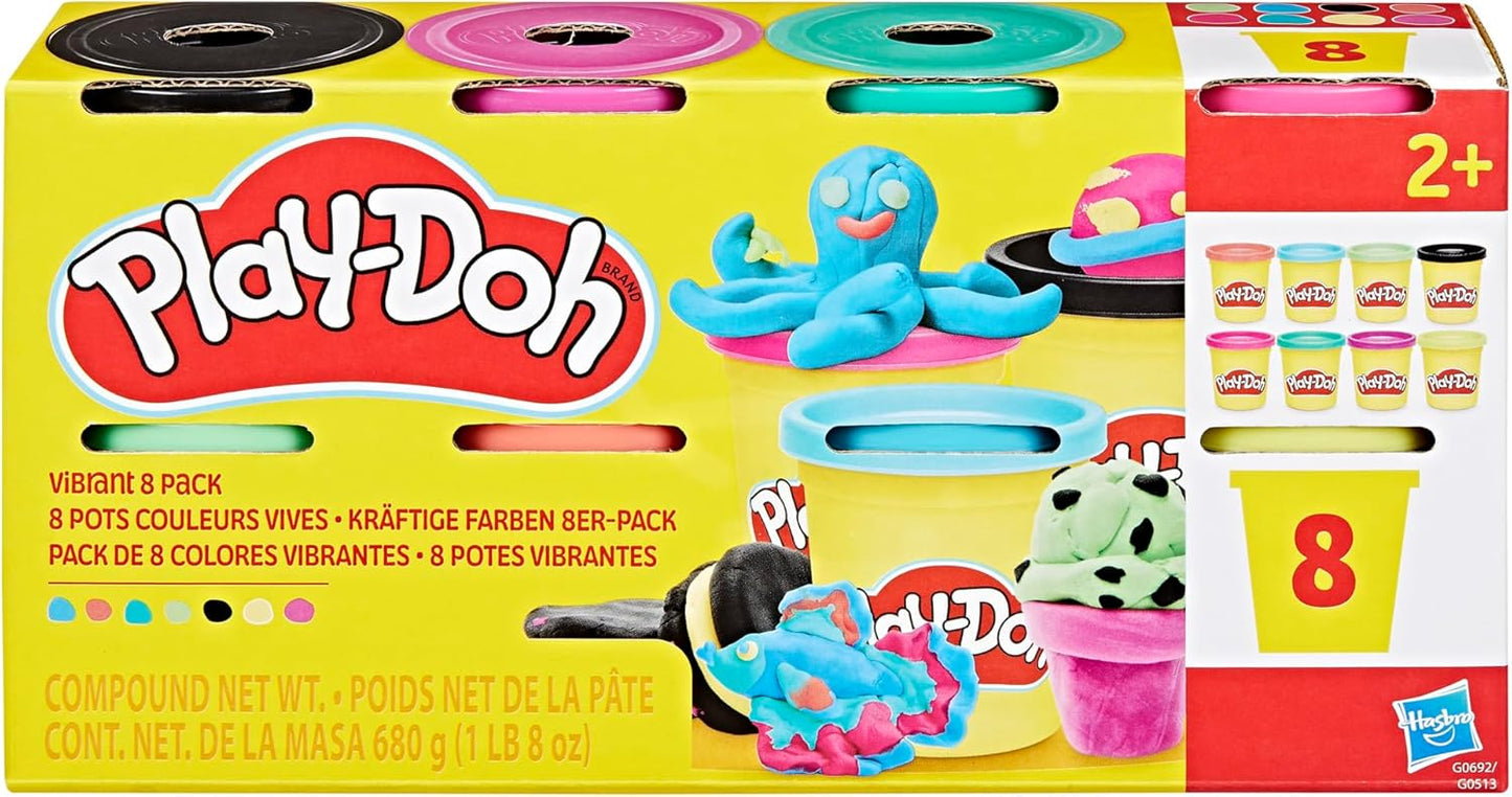 Play-Doh Vibrant Colours Modelling Compound Pack Of 8