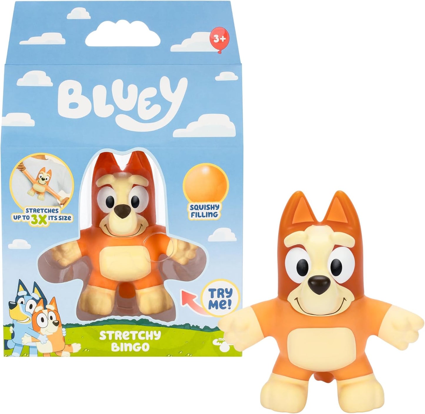 Stretchy Bingo | Super Stretchy Toy Figure Of Bingo with Squishy Filling