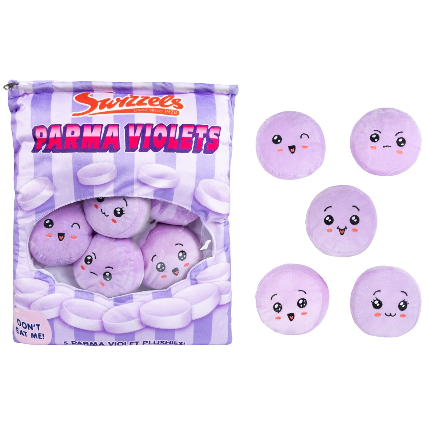 Swizzels Plush Snack Bag 5pk - Parma Violets