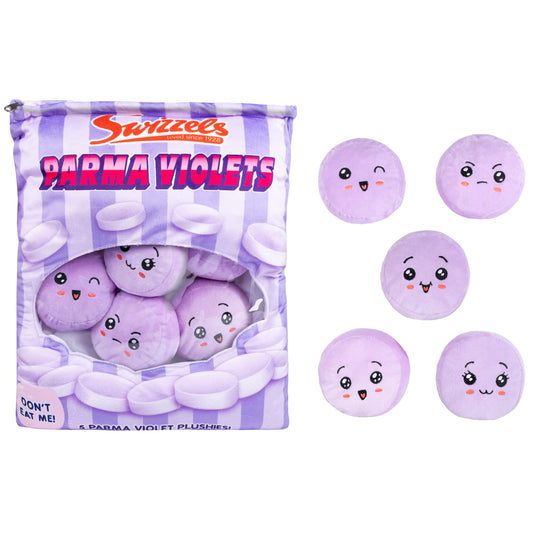 Swizzels Plush Snack Bag 5pk - Parma Violets