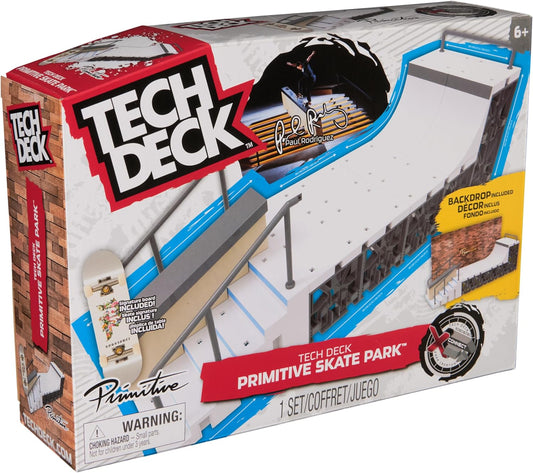Spin Master Tech Deck, Primitive X-Connect Skate Park, Customisable and Buildable Ramp Set with Exclusive Fingerboard