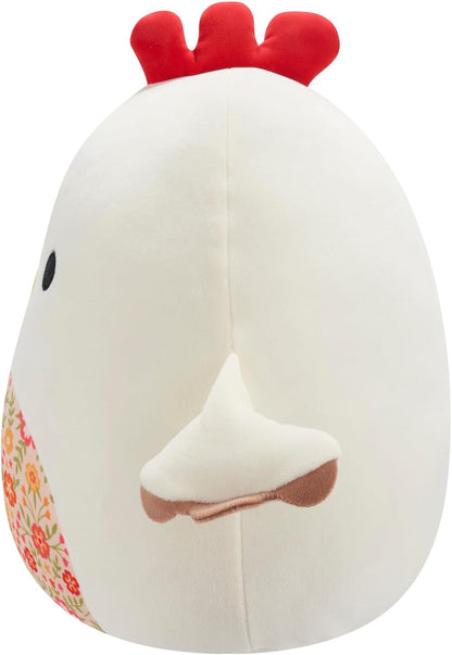 Squishmallows Original 12-Inch - Todd the Beige Rooster with a Floral Belly
