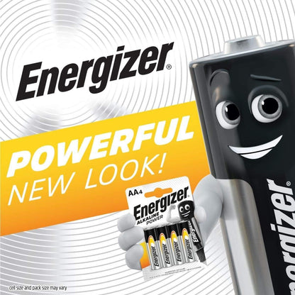 Energizer Alkaline Power AAA Batteries, 4 Pack