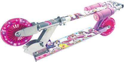 Ozbozz Dreamland Adjustable Light-Up Scooter: Unicorn - Kids Two Wheel Scooter,