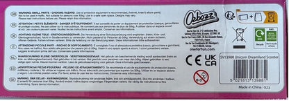 Ozbozz Dreamland Adjustable Light-Up Scooter: Unicorn - Kids Two Wheel Scooter,