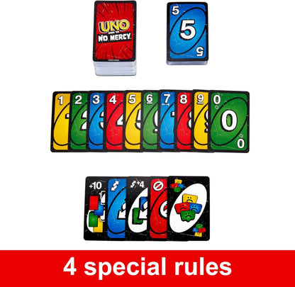 Mattel Games UNO Show 'em No Mercy Card Game for Kids, Adults & Family Parties (HWV18)