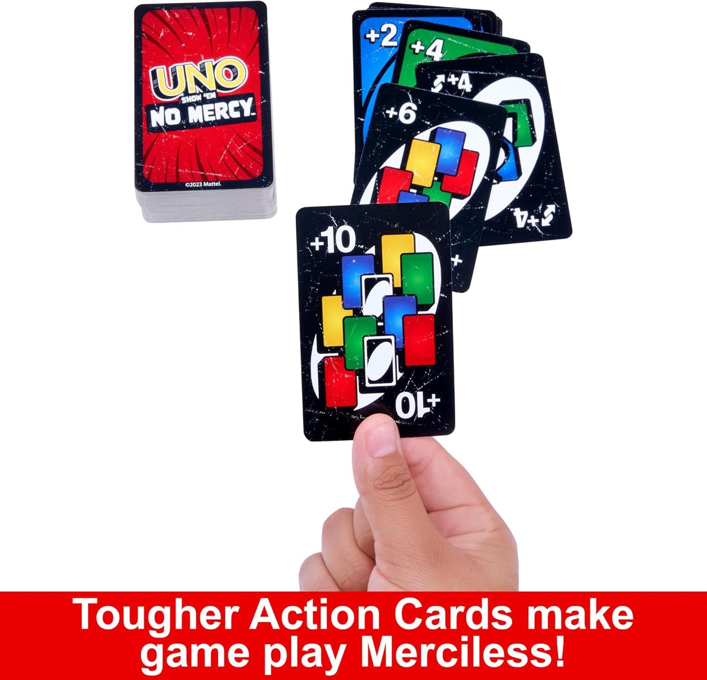 Mattel Games UNO Show 'em No Mercy Card Game for Kids, Adults & Family Parties (HWV18)